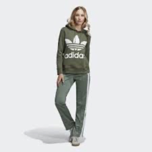 ADIDAS Originals Trefoil Hoodie Olive Green - Picture 3 of 9